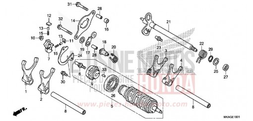 SCHALTTROMMEL (NC750SD) NC750SDH de 2017